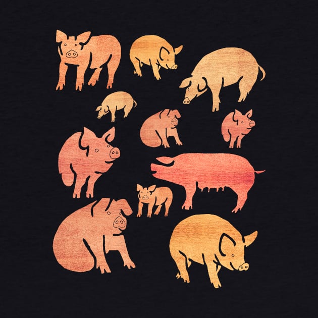 Fancy Rosegold Piggies by zeljkica